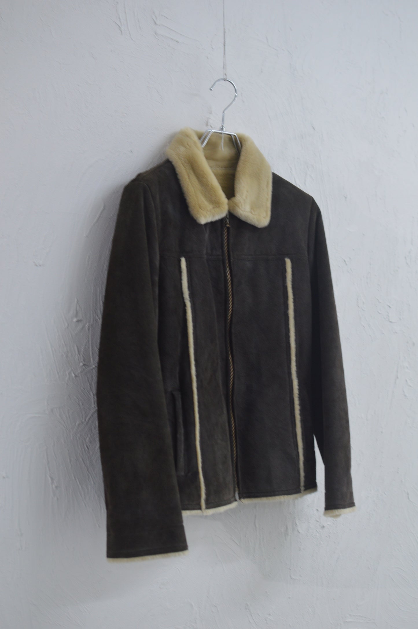 pig leather suède jacket