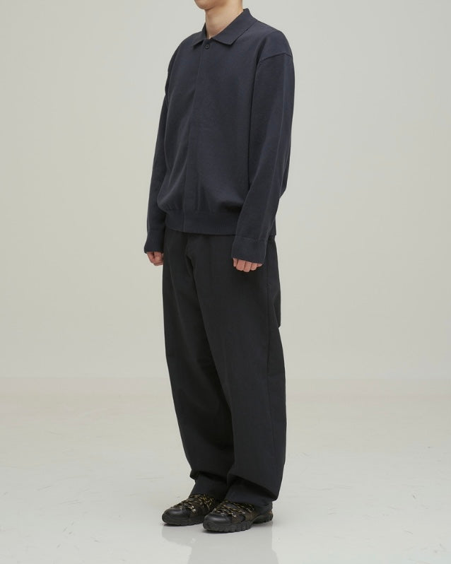 ANOTHER OFFICE Hidden Button Collar Cardigan