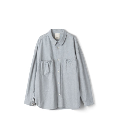 refomed WRIST PATCH WIDE SHIRT"OX" GRAY