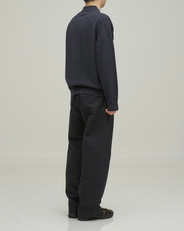 ANOTHER OFFICE Hidden Button Collar Cardigan