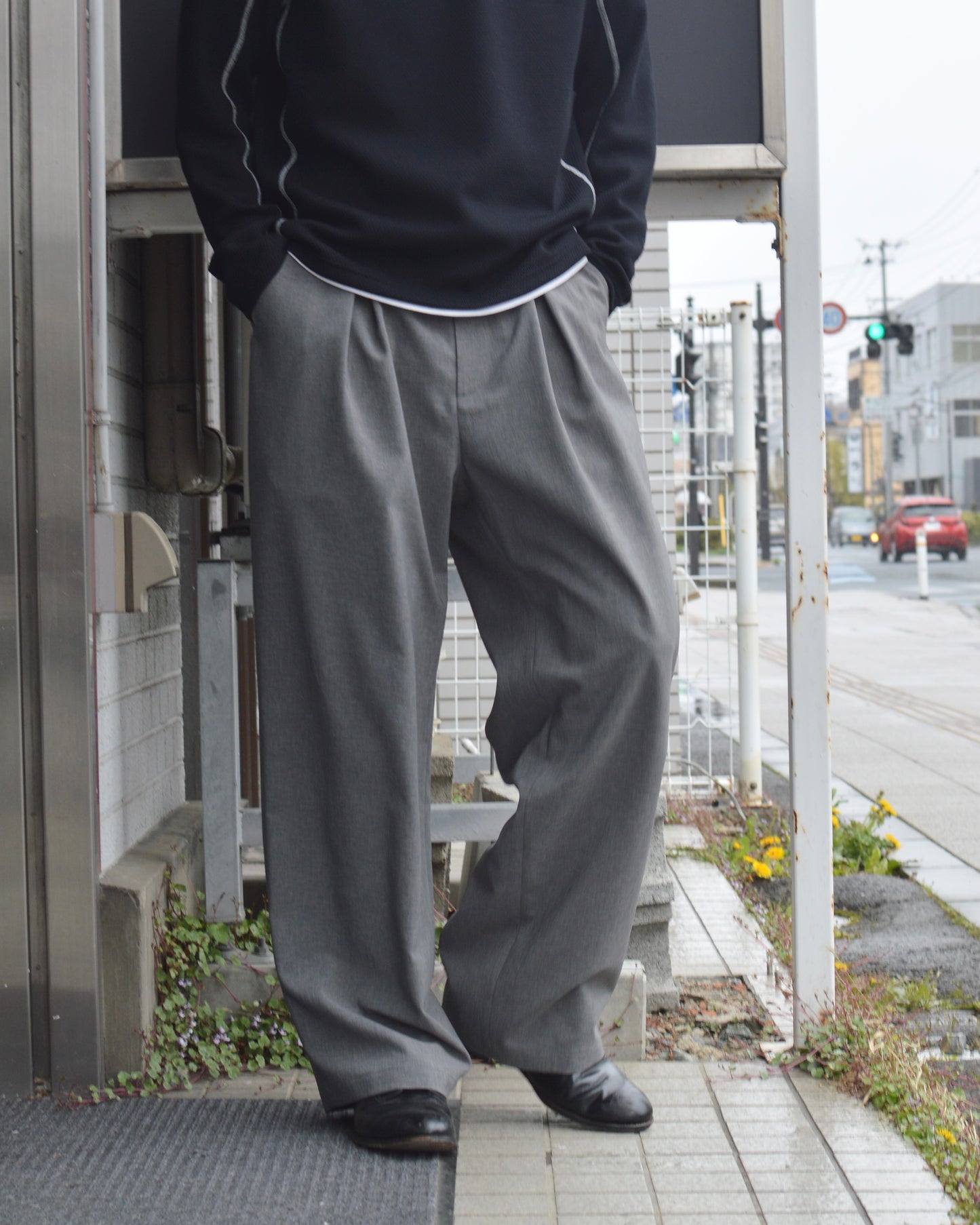 SAYATOMO 2-Tack Wide Slacks