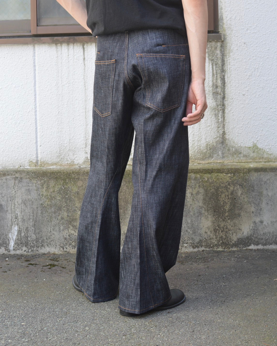 NVRFRGT 3D TWISTED WIDE LEG JEANS