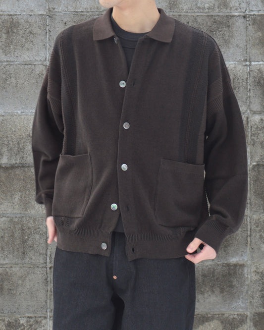 YASHIKI Kokuu Collar Cardigan BROWN