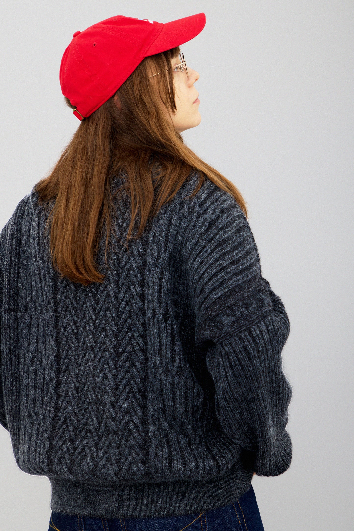 YASHIKI Sekkei mohair knit BLACK