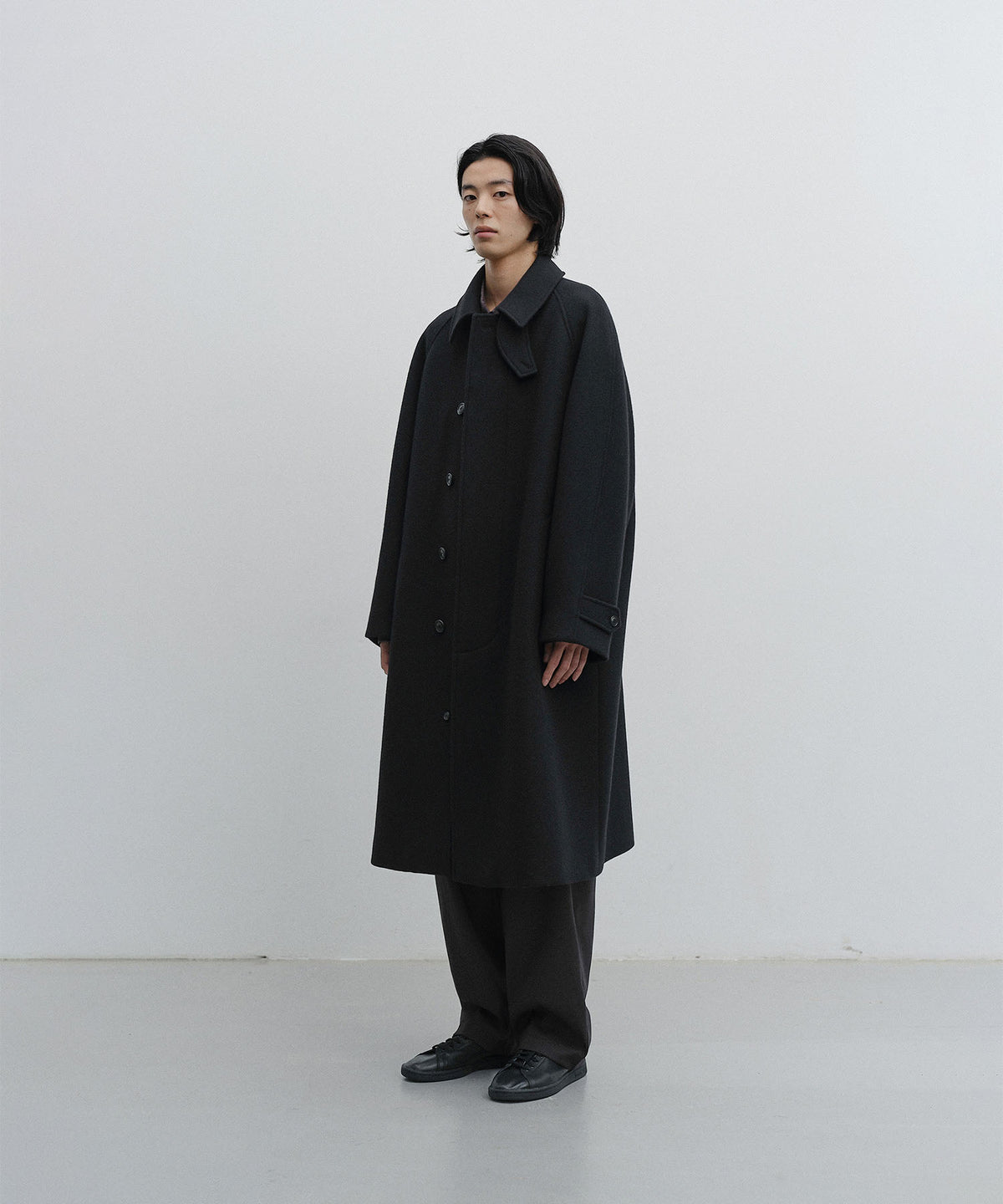 ANOTHER OFFICE Legacy Balmacaan Coat