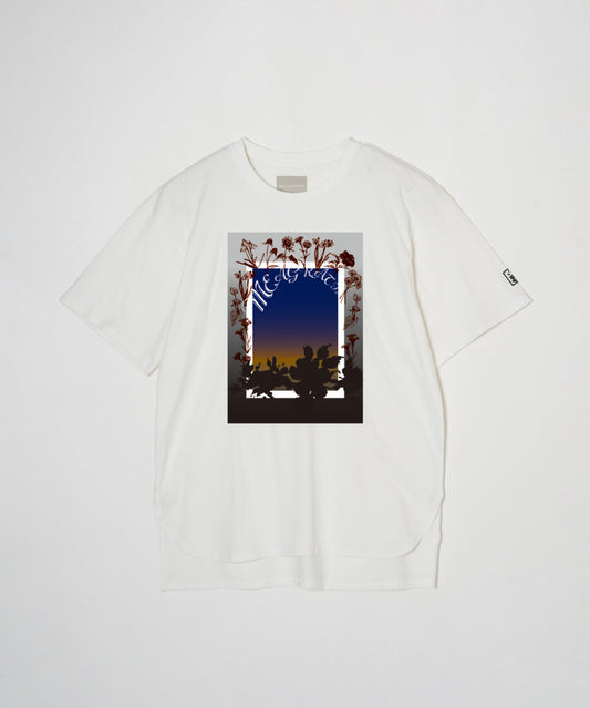 Print S/S Tee white