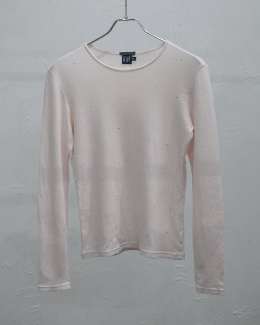 GAP studded cotton long sleeve tee