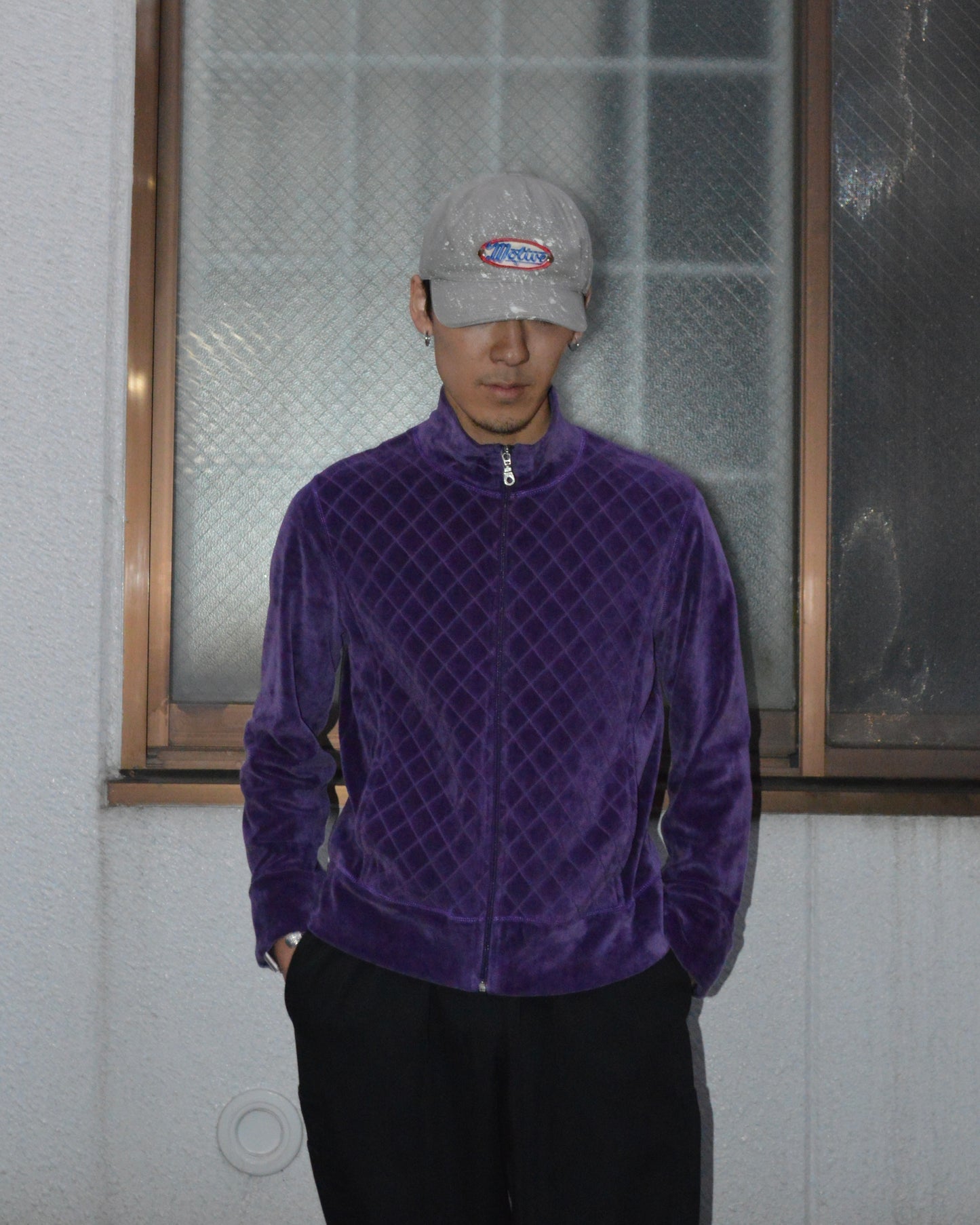 velours design zip jacket