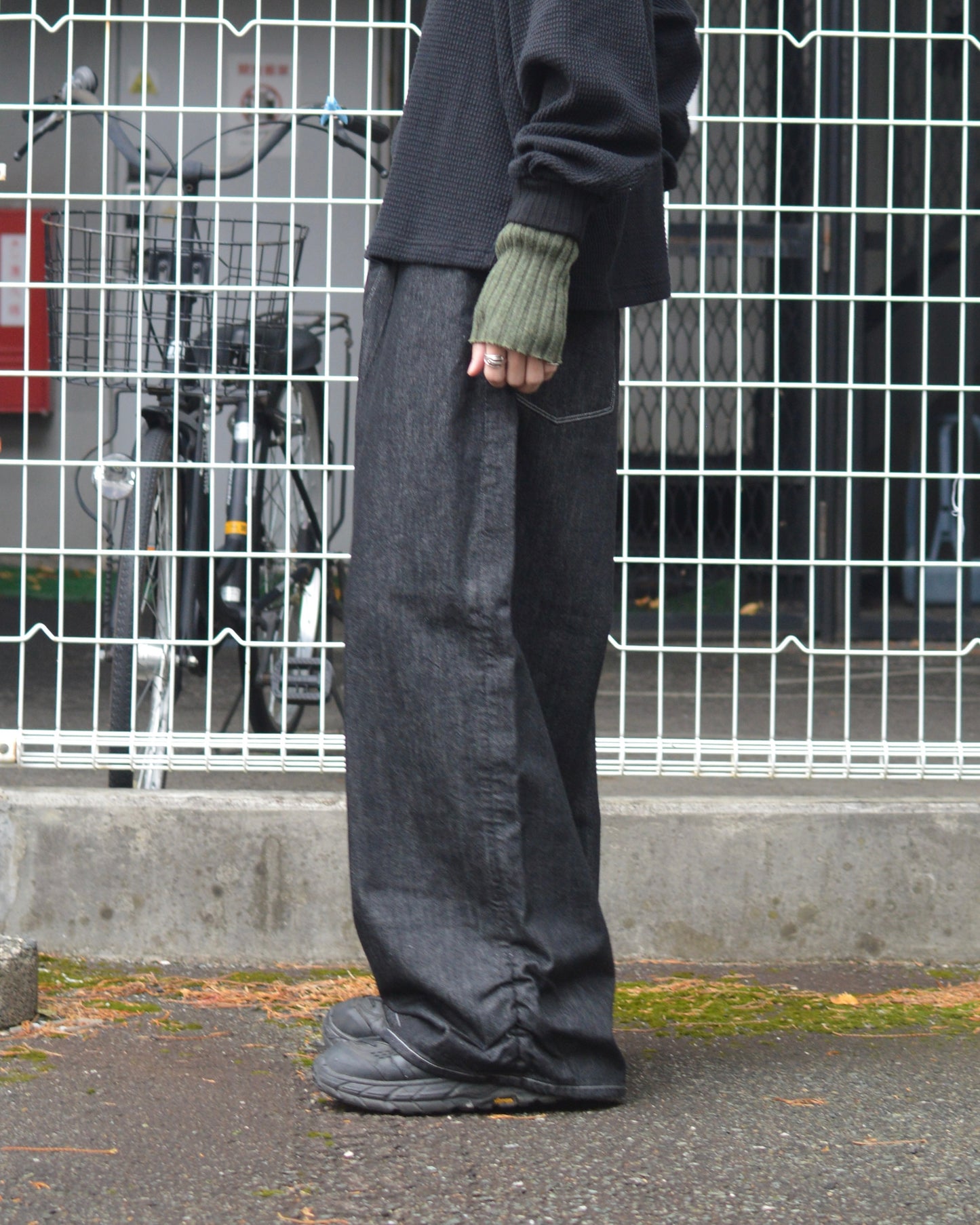 FRESH MAN DENIM WIDE PANTS"OW" BLACK