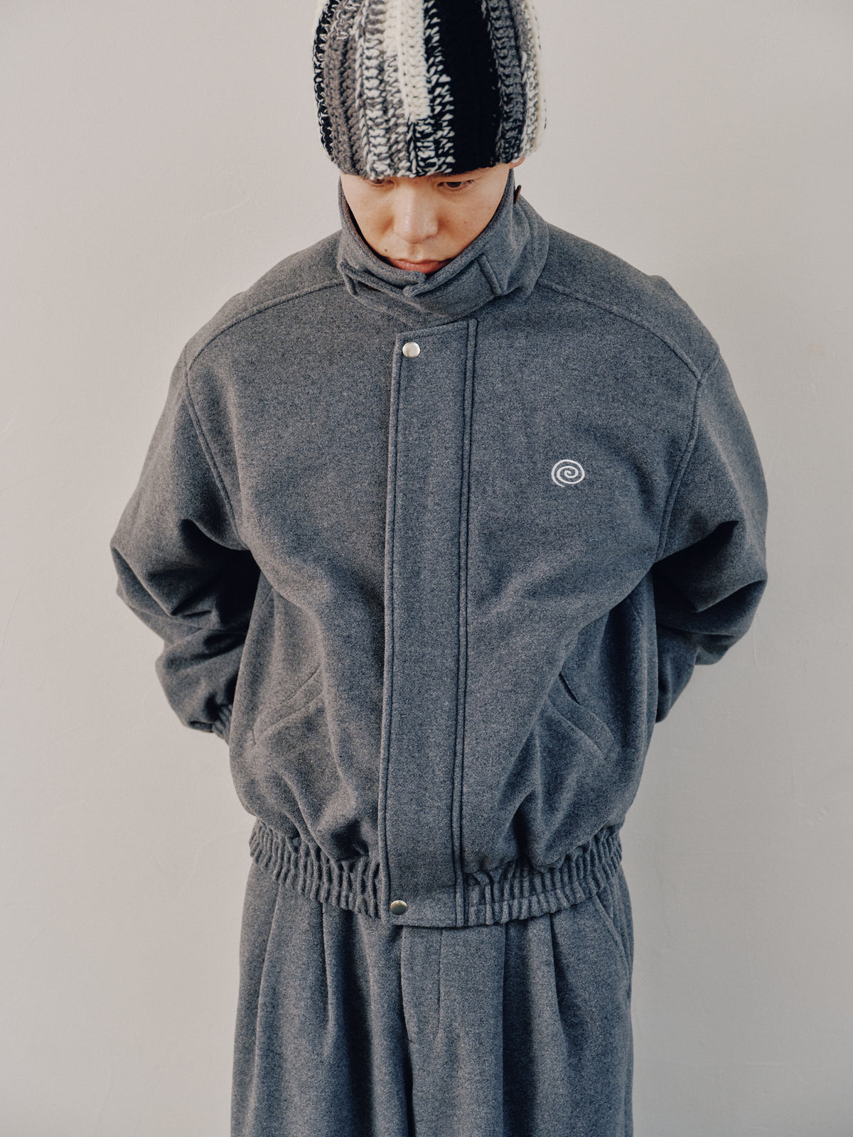 SOL Wool-Blend Stand-Collar Jacket
