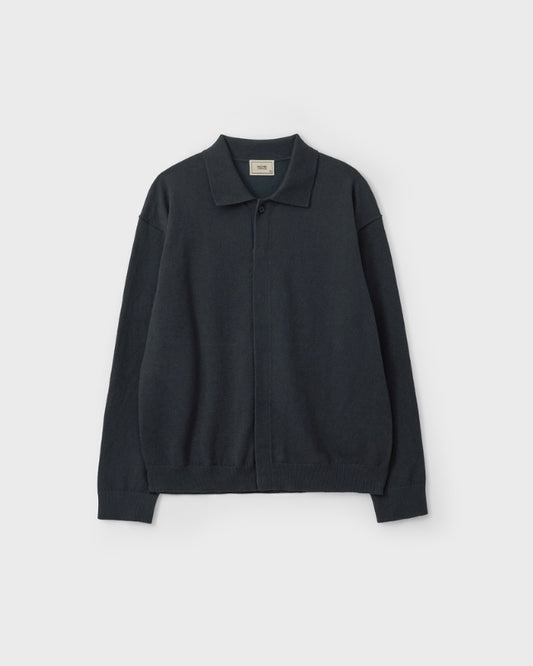 ANOTHER OFFICE Hidden Button Collar Cardigan