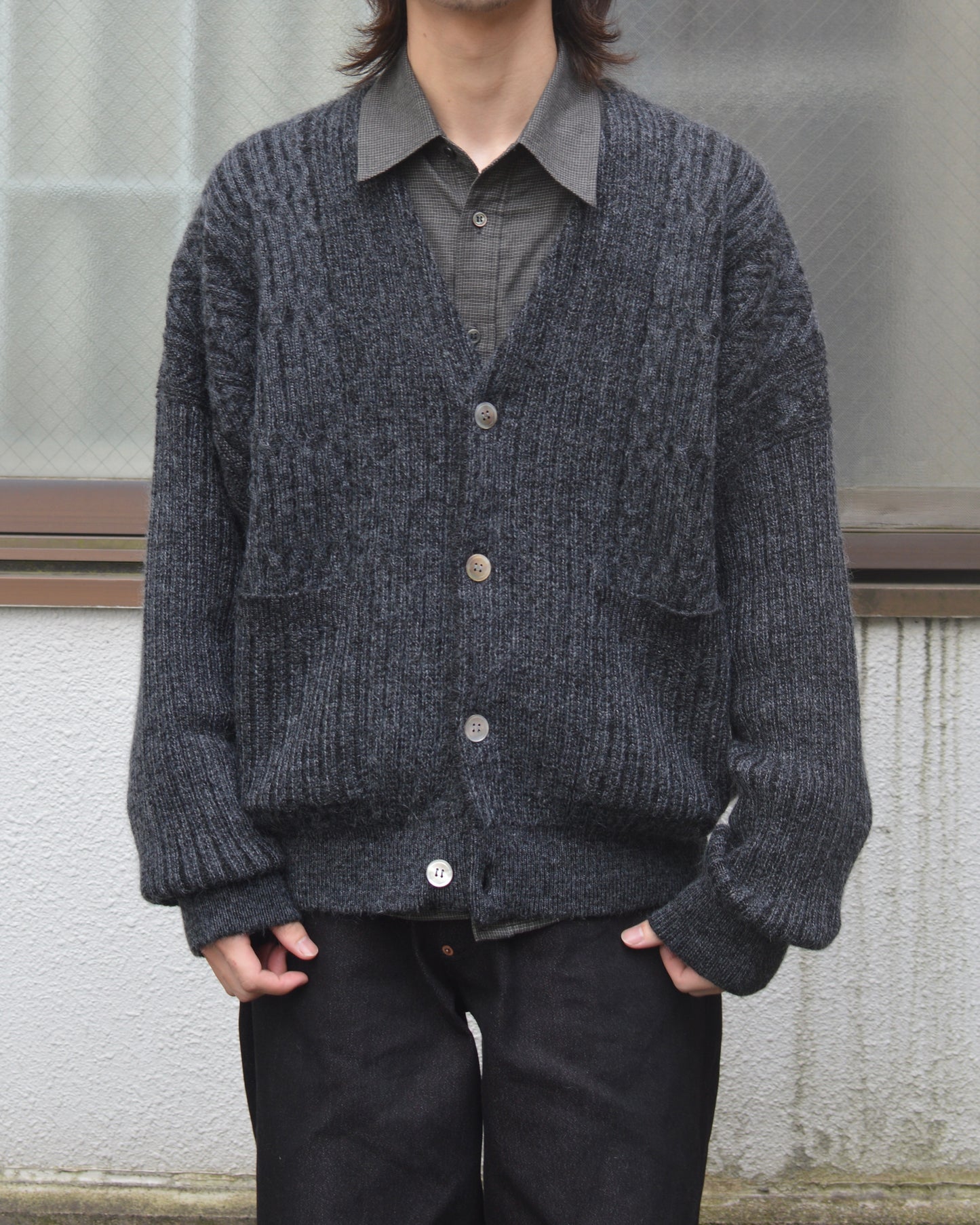 YASHIKI Sekkei mohair Cardigan