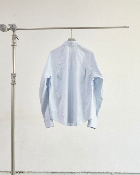 NVRFRGT PANELLED LONG SLEEVE SHIRT SAX