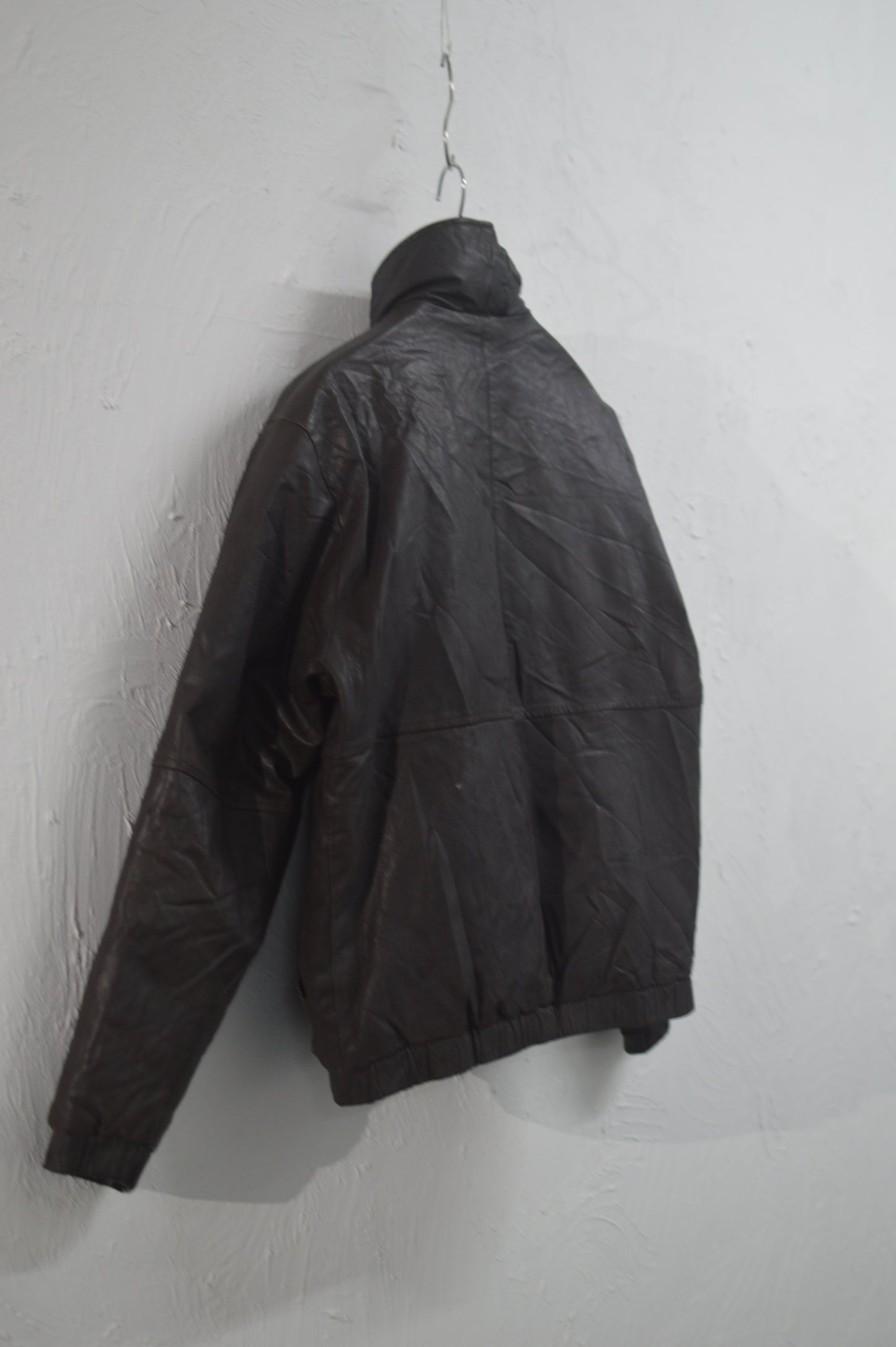 80s Eddie Bauer leather down jacket