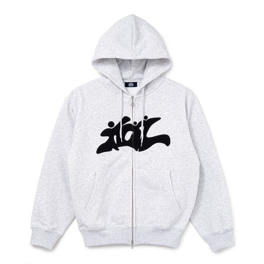 SOL 3GUYS ZIP HOODIE ASH