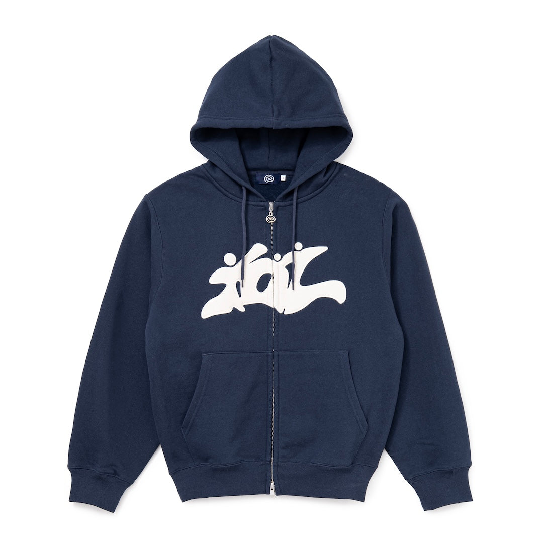 SOL 3GUYS ZIP HOODIE NAVY