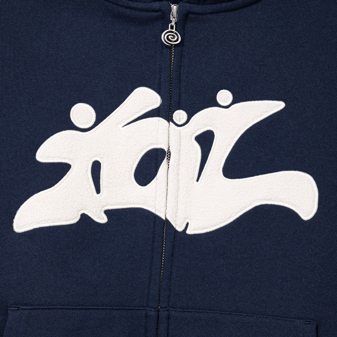 SOL 3GUYS ZIP HOODIE NAVY