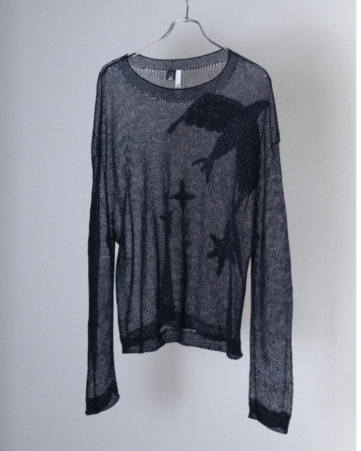 fluss bird mesh knit night sky