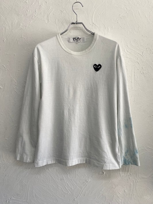 PLAY COMME des GARCONS BLACK HEART WAPPEN LS TEE