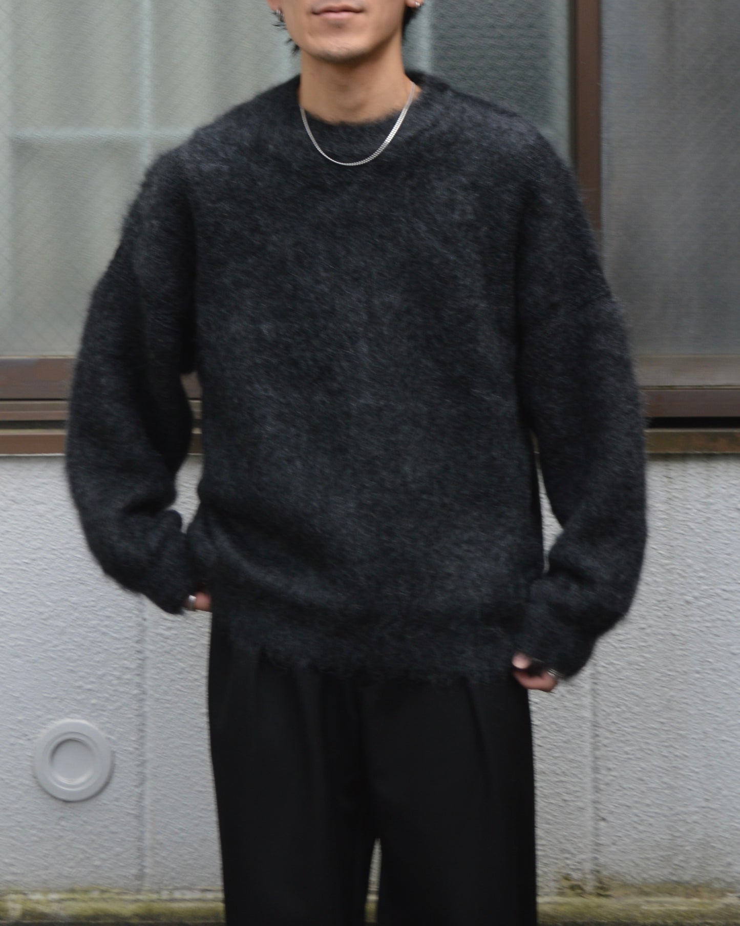 Akane mohair Knit BLACK