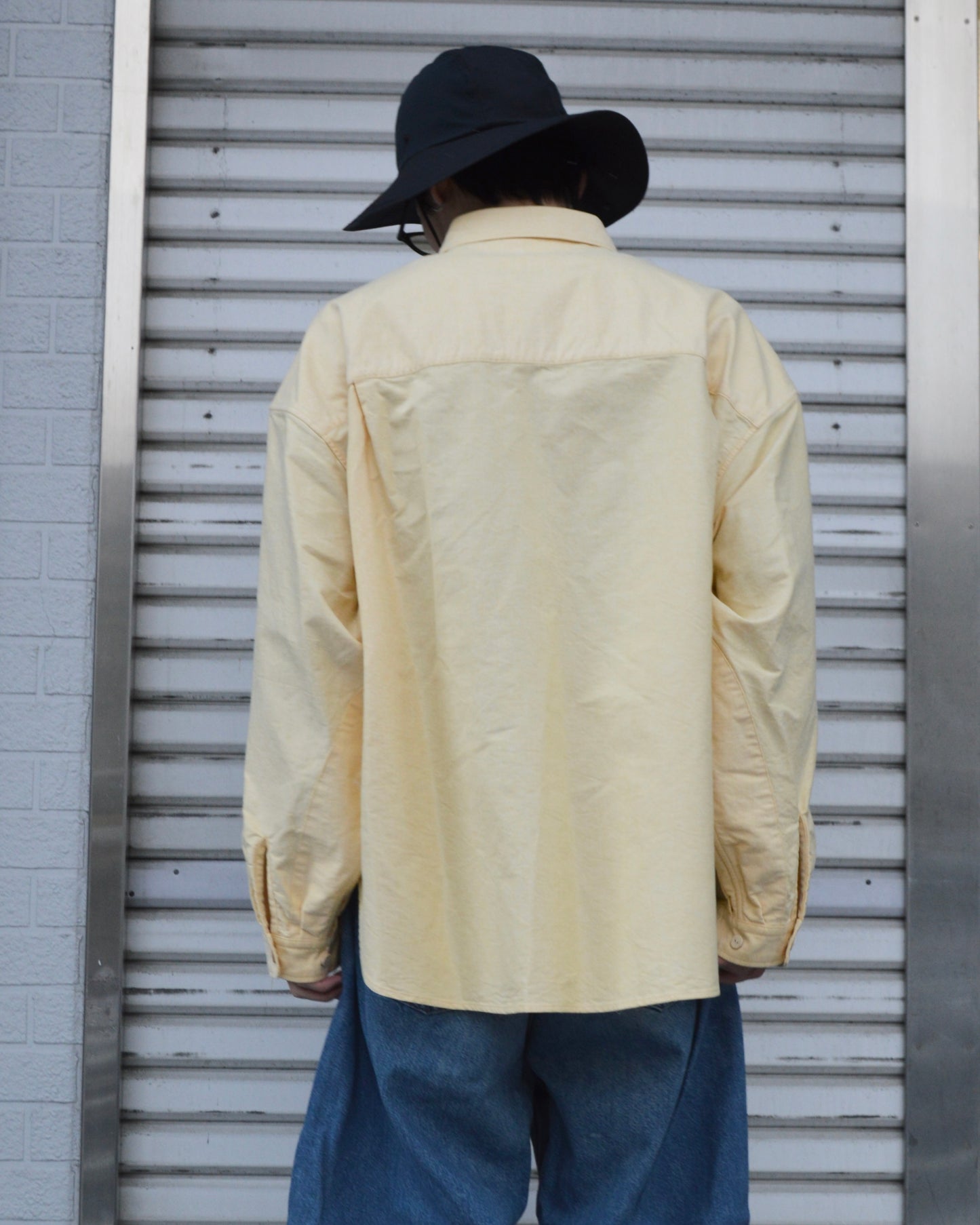 refomed WRIST PATCH WIDE SHIRT"OX" YELLOW