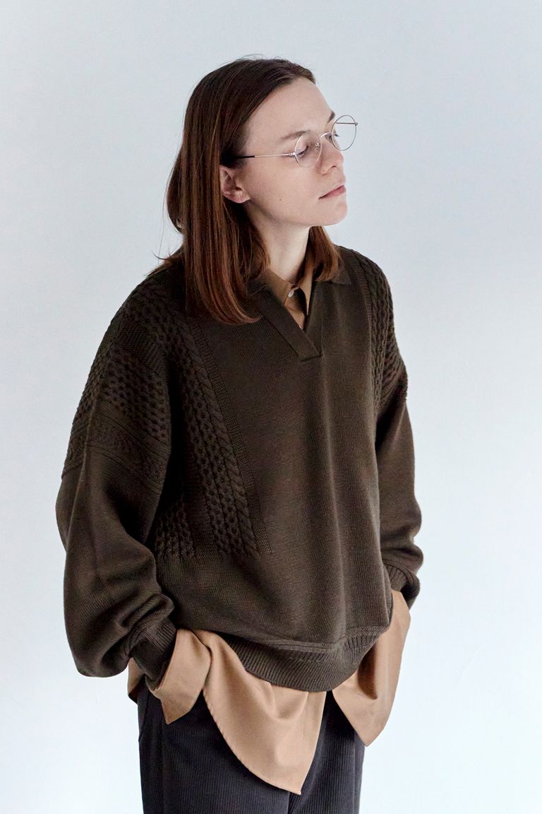 YASHIKI Hatsuyuki Knit BROWN