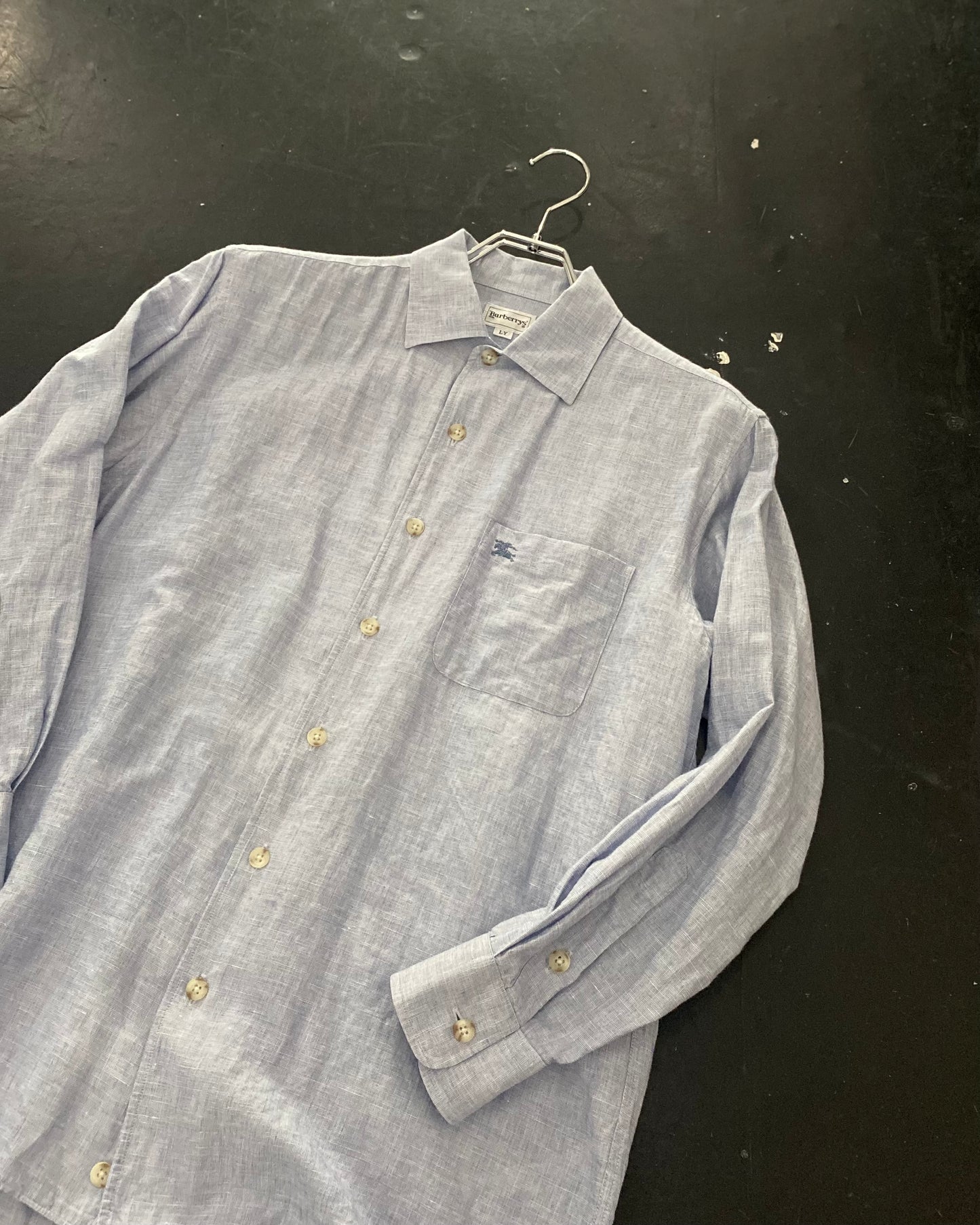 90s Burberrys cotton linen shirt