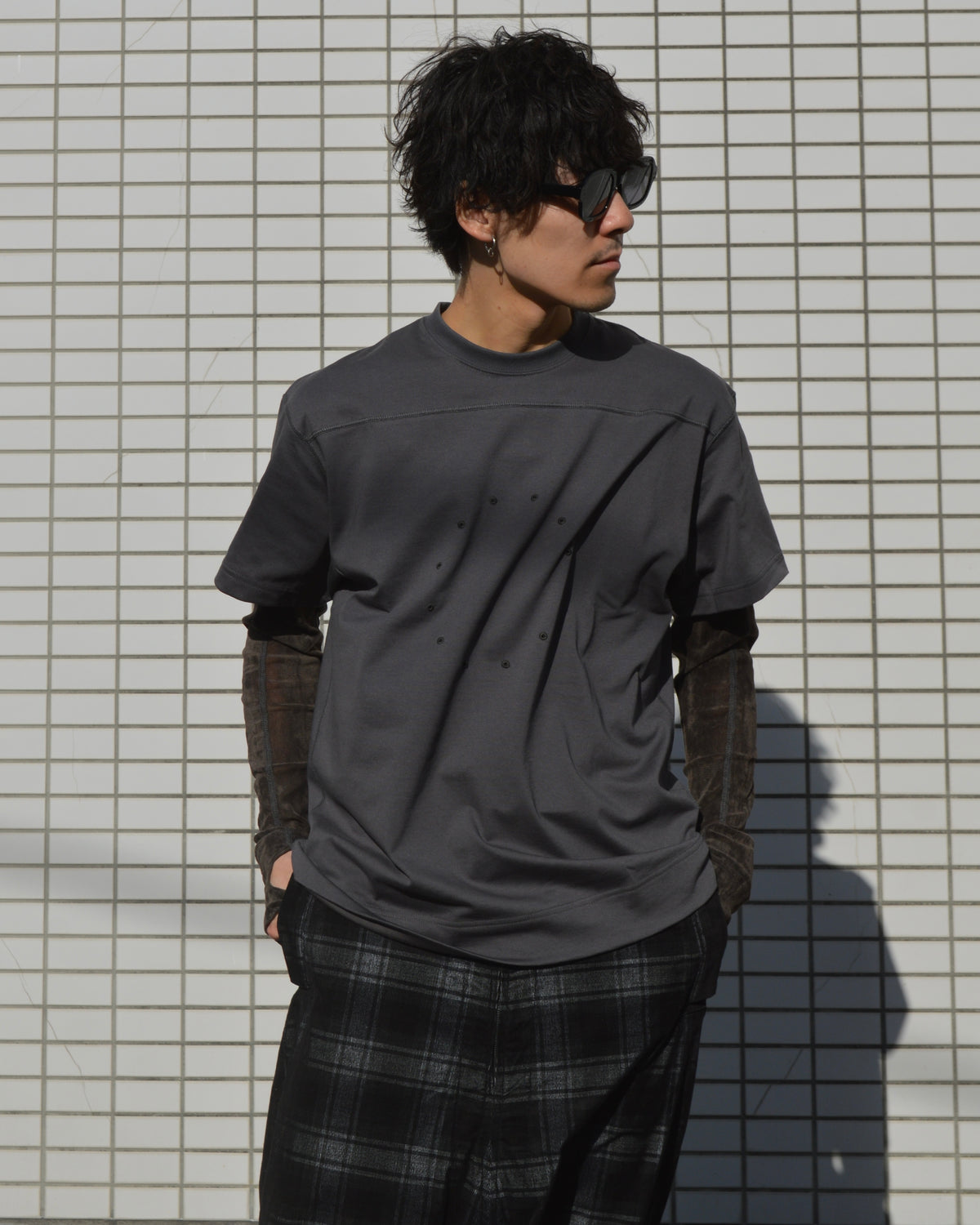 JIAN YE CIRCLE FANGSAI LAYERED TEE