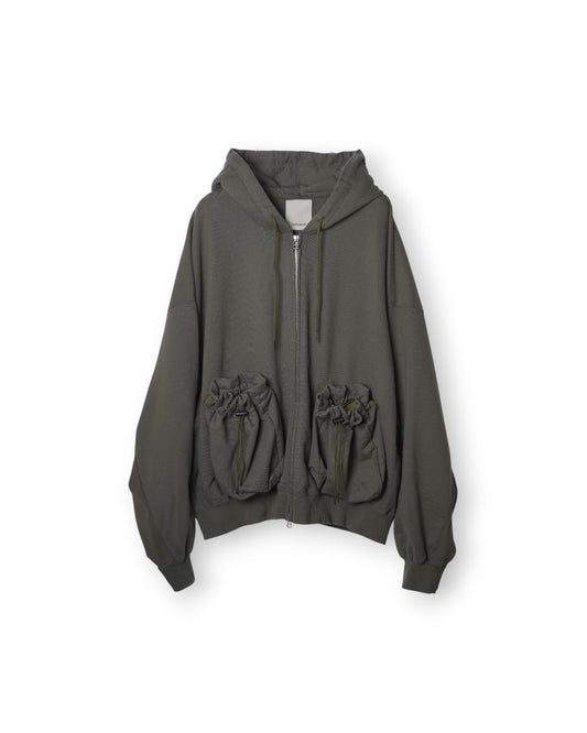 refomed "KINCHAKU" ZIP UP HOODIE