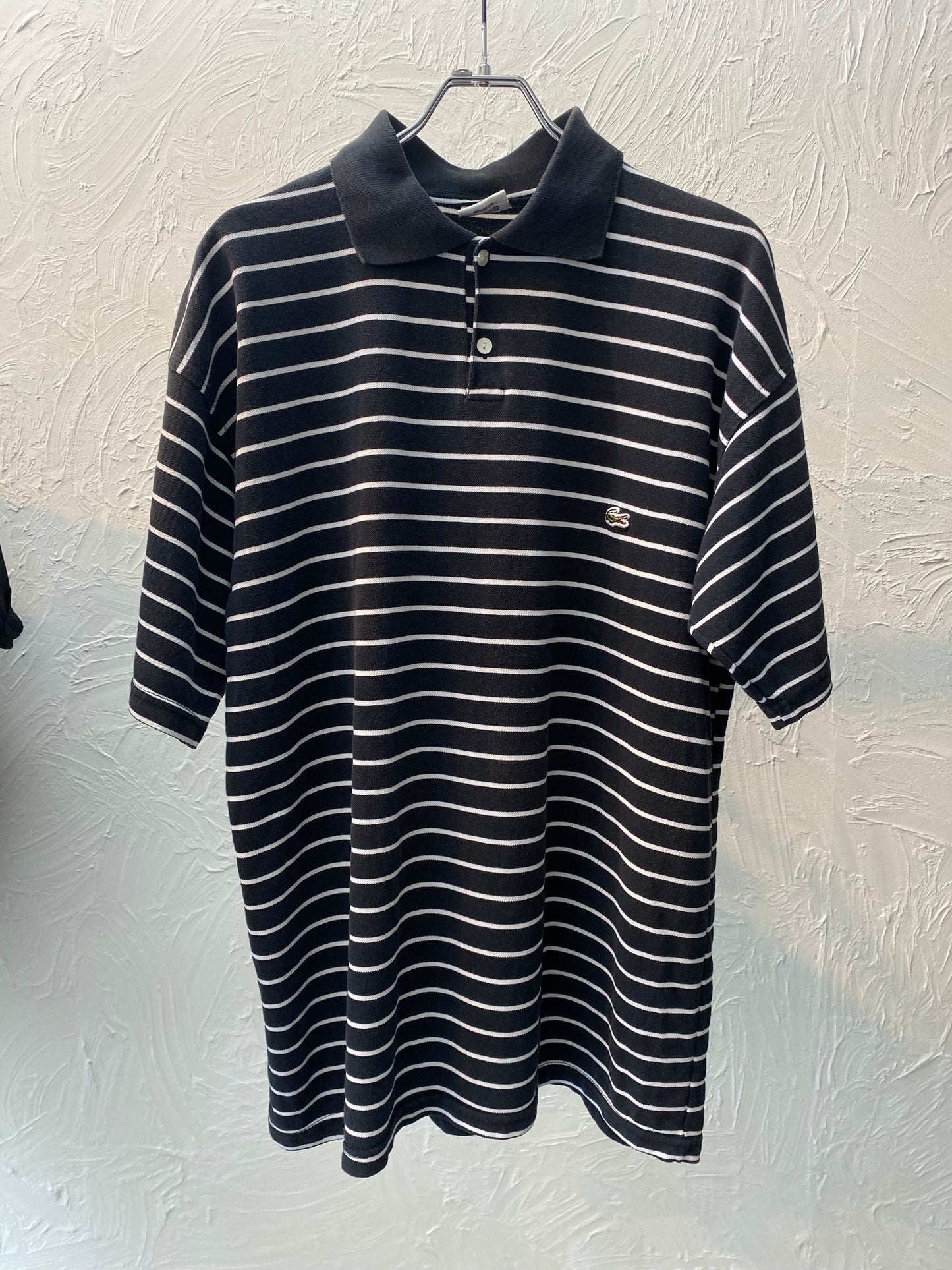 90s lacoste thick stripes polo shirt