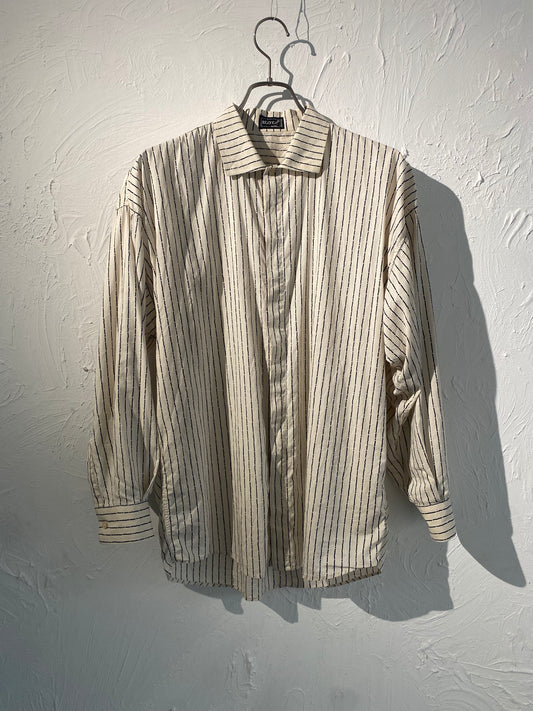 80s istante by VERSACE fly front stripe shirt
