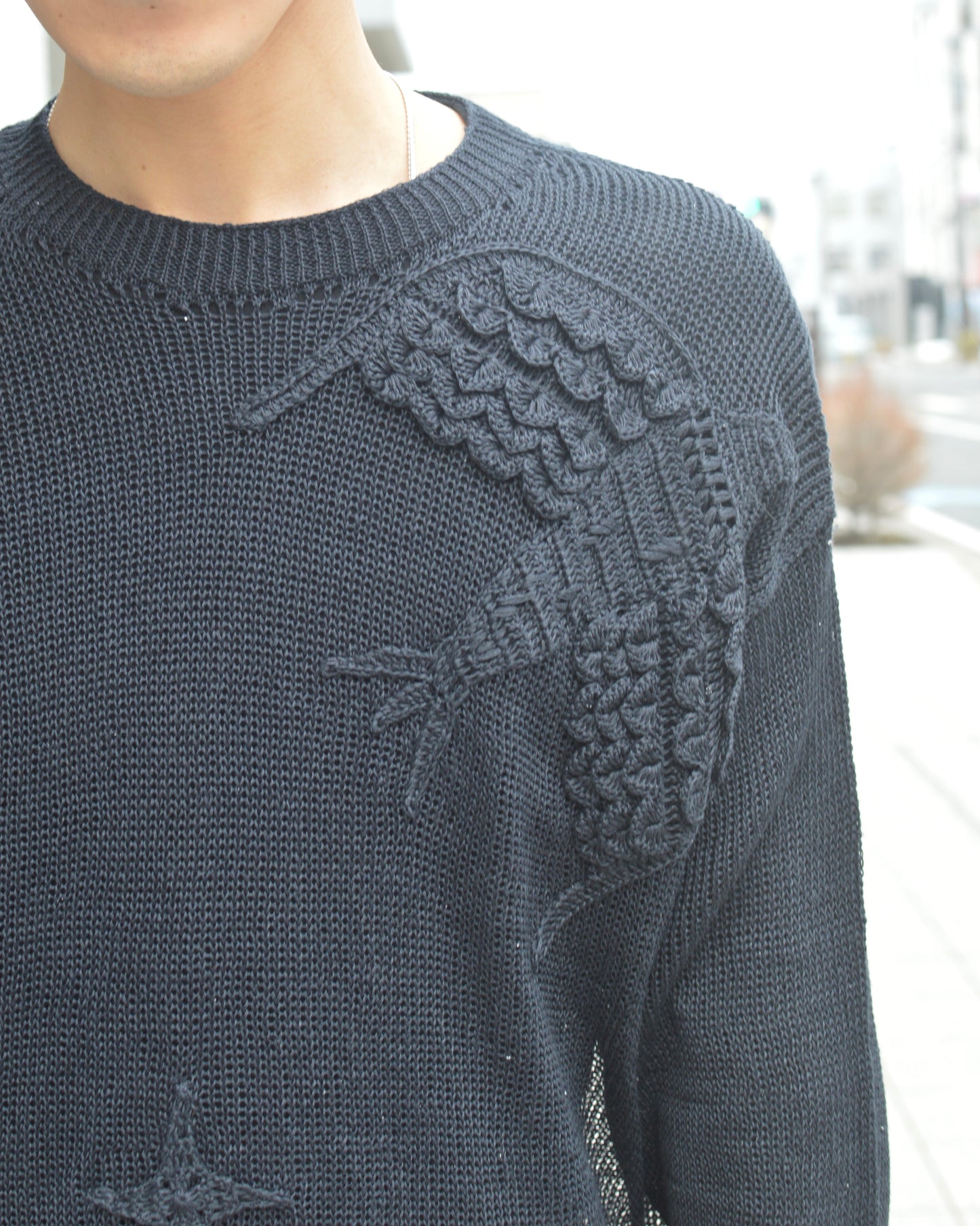 fluss bird mesh knit night sky