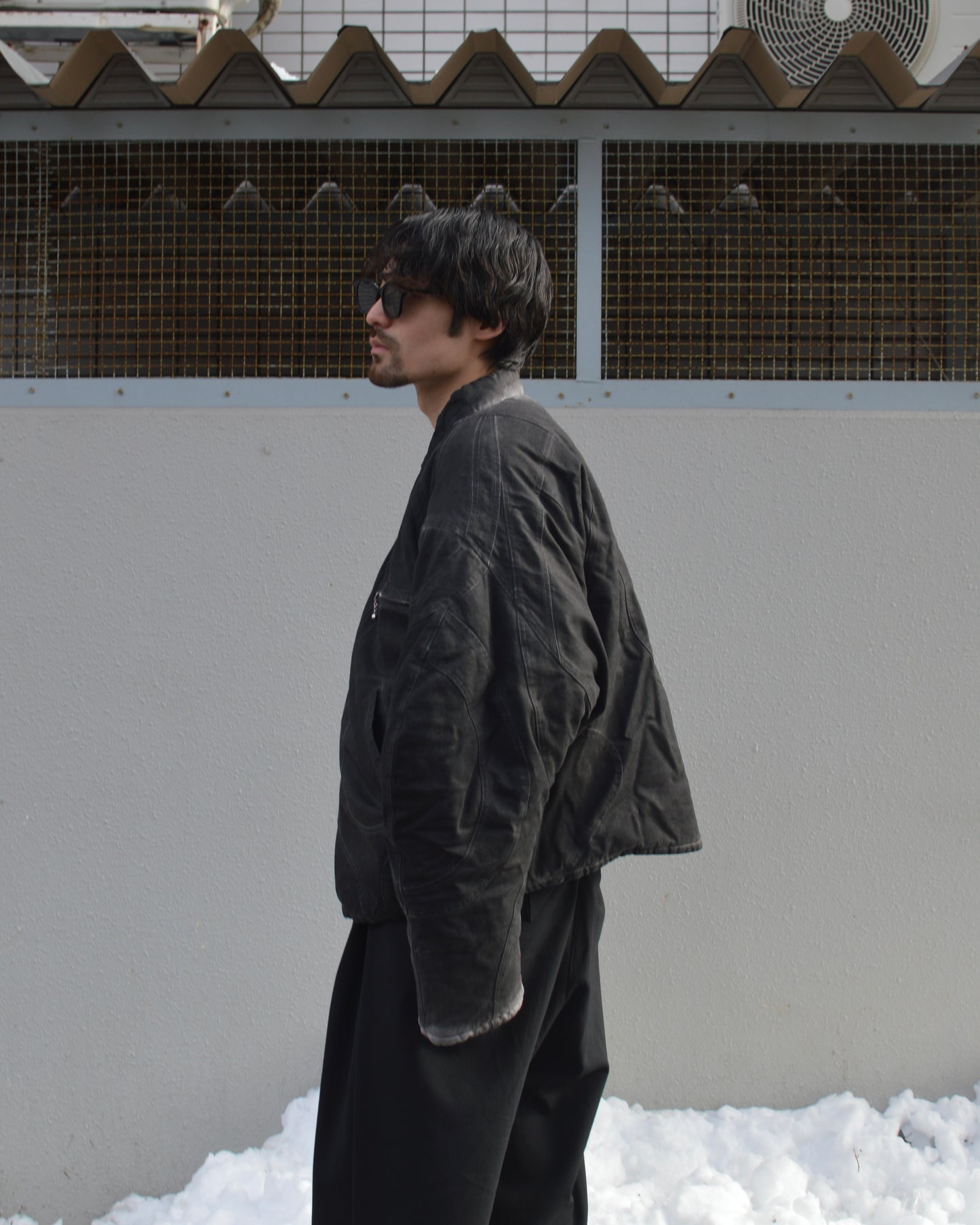 SIDE SERVICE YUZIRO BOMBER JACKET WASHED