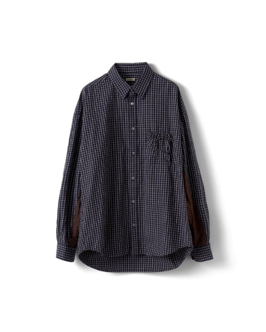 refomed WRIST PATCH SLOUCH SHIRT "CHECK"