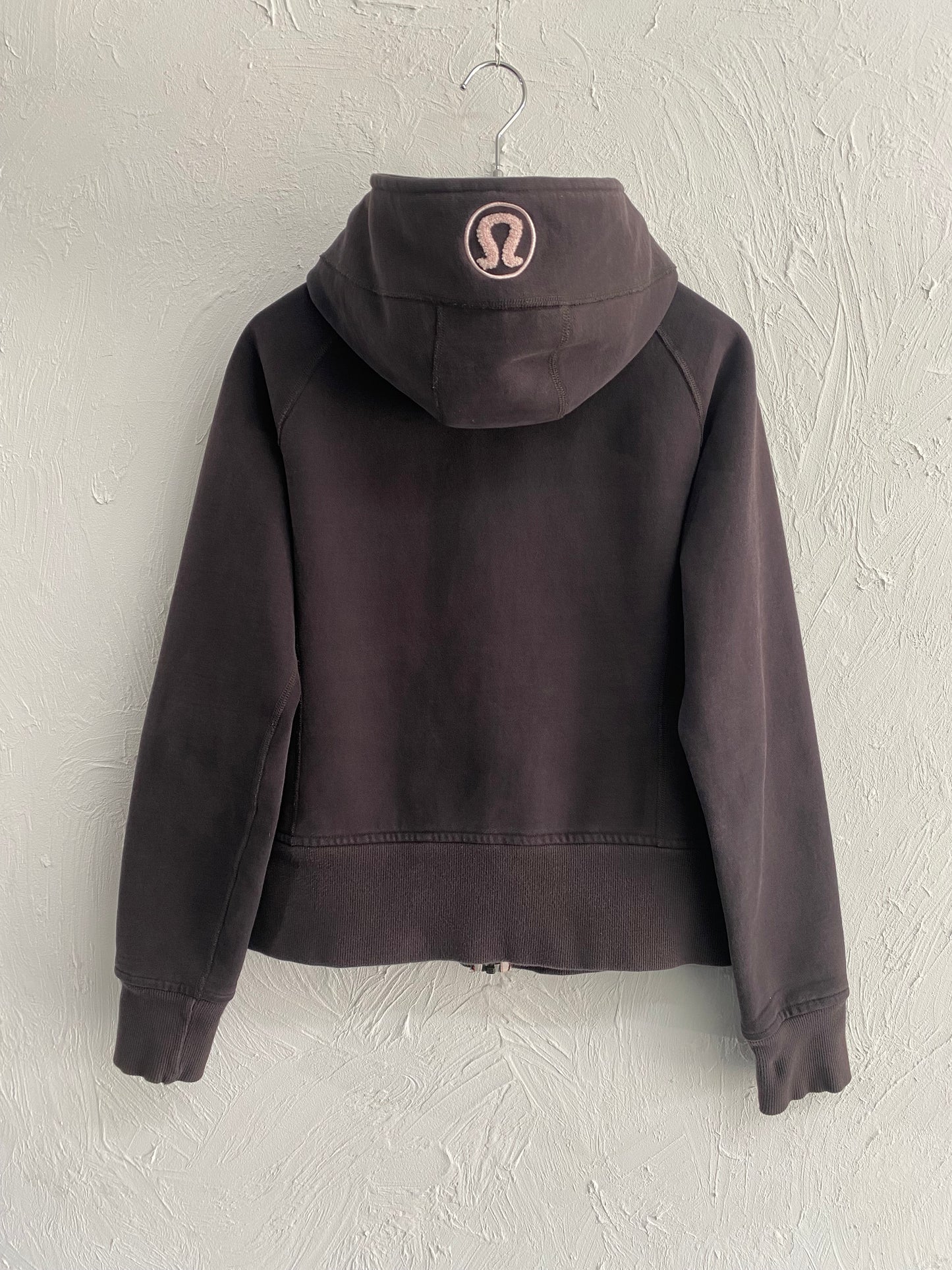 lulu lemon zipped hoodie dark brown