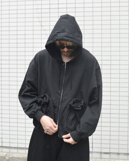 refomed "KINCHAKU" ZIP UP HOODIE