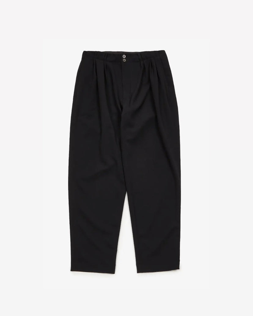 meagratia Fine count woolish twill 4 tuck trousers