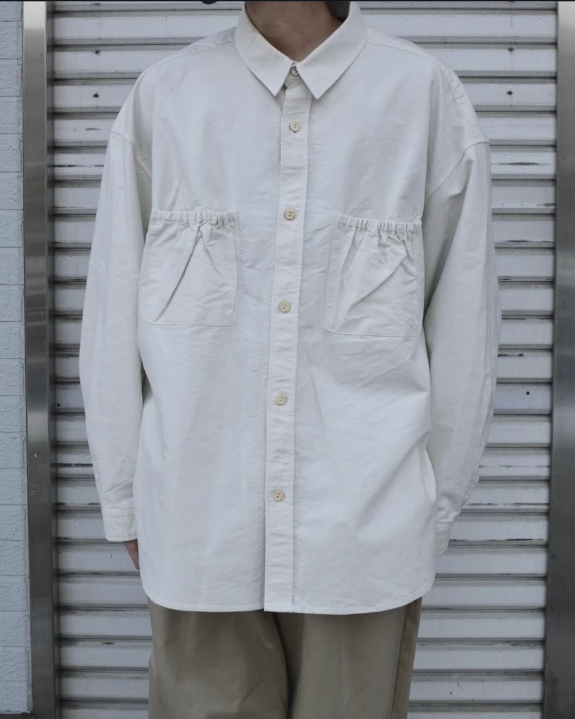 refomed WRIST PATCH WIDE SHIRT" OX" IVORY