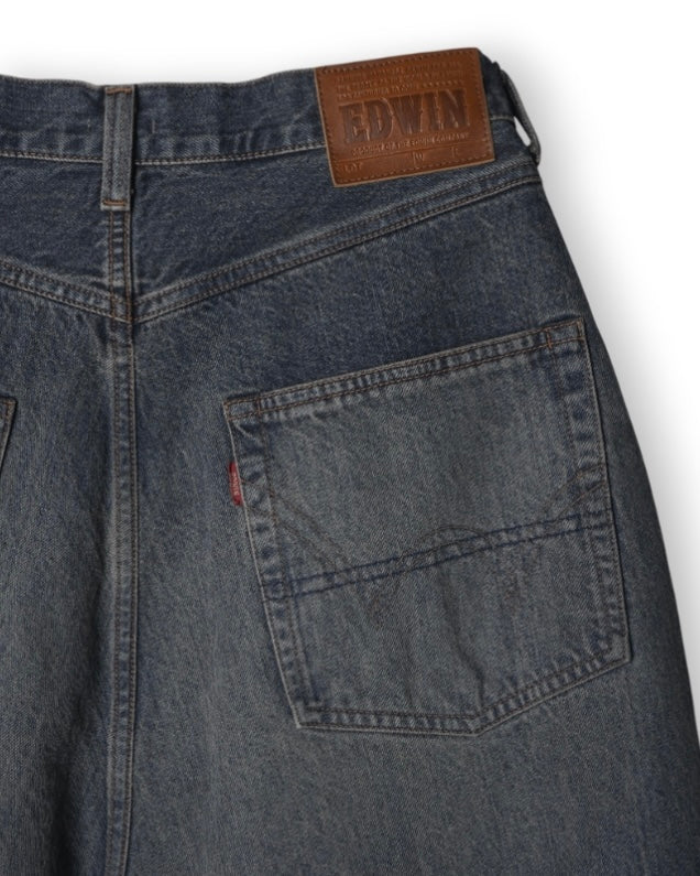refomed FRESH MAN DENIM WIDE PANTS by EDWIN　"USED" DEEP INDIGO