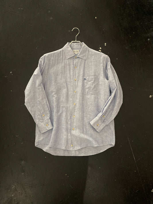 90s Burberrys cotton linen shirt