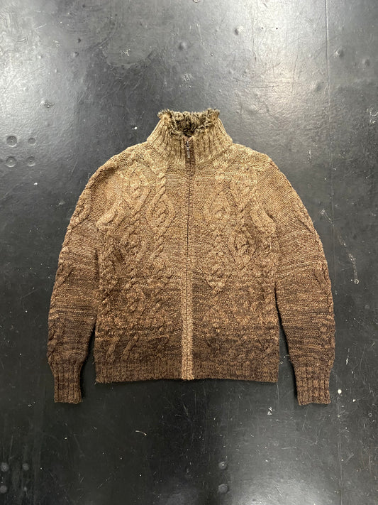 Eddie Bauer gradation zipped cable knit