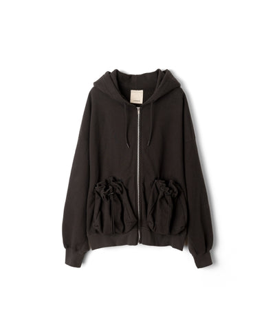 refomed "KINCHAKU" ZIPUP HOODIE CHARCOAL