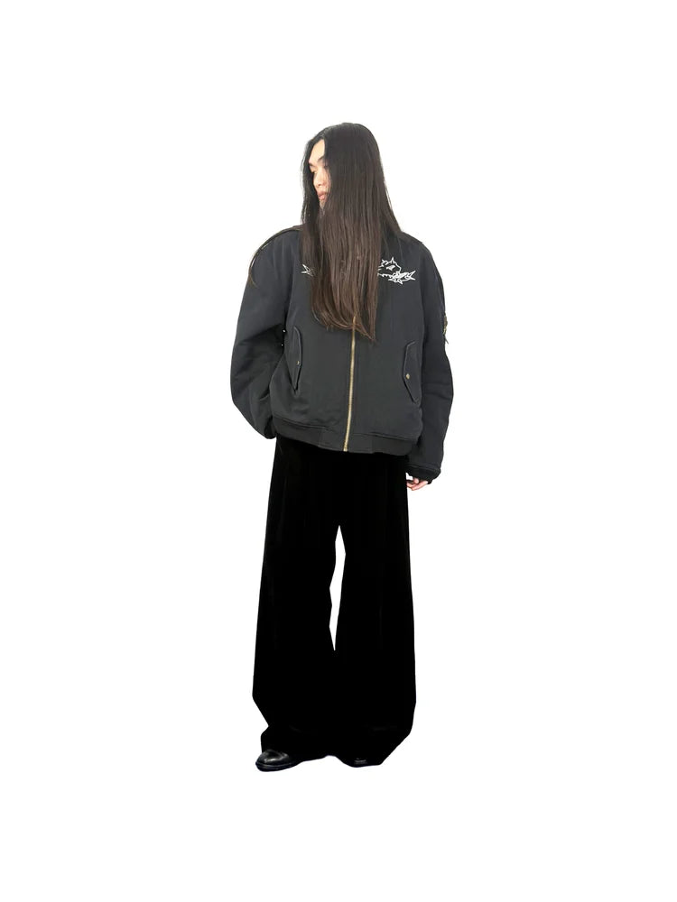 Skull dog Oversized Bomber jacket type