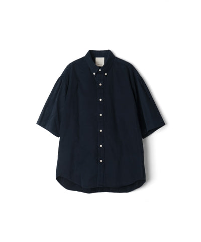 refomed "SHOULDER GATHER" TWILL S/S SHIRT (NAVY)
