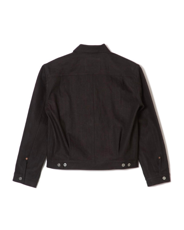 SUGARHILL TWISTED HEATHER DENIM JACKET  RED x BLACK