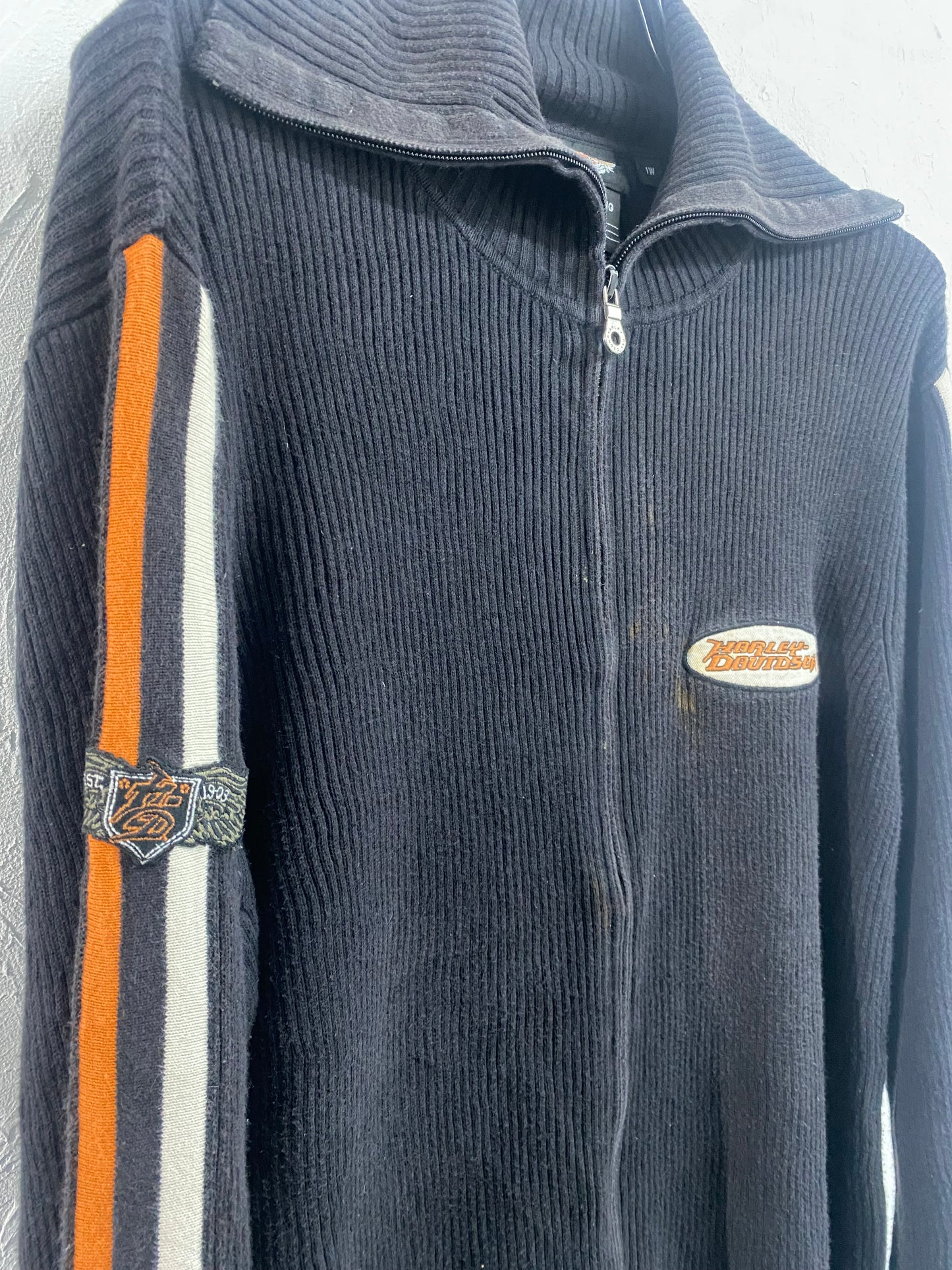 Harley-Davidson double zip cotton knit