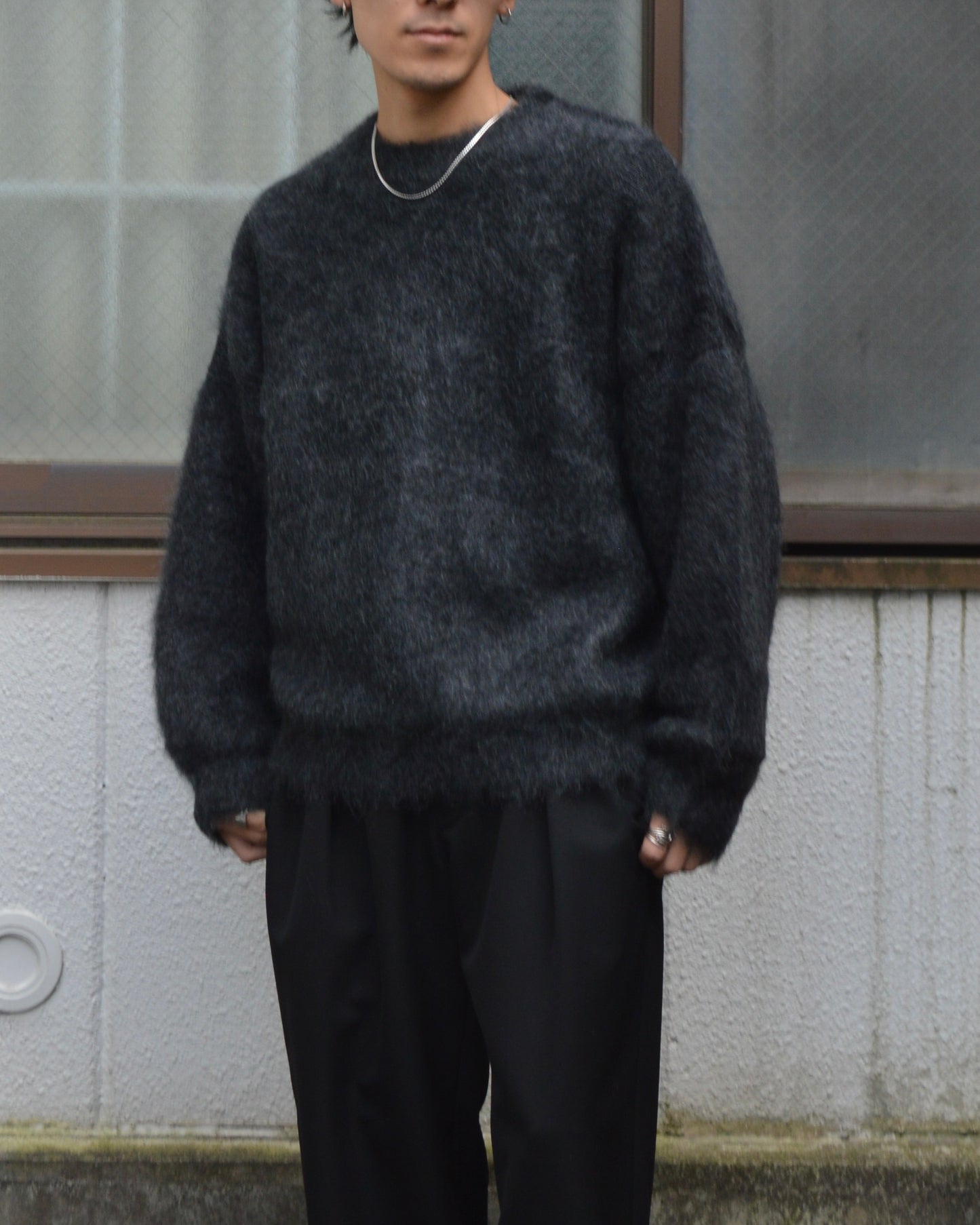 Akane mohair Knit BLACK