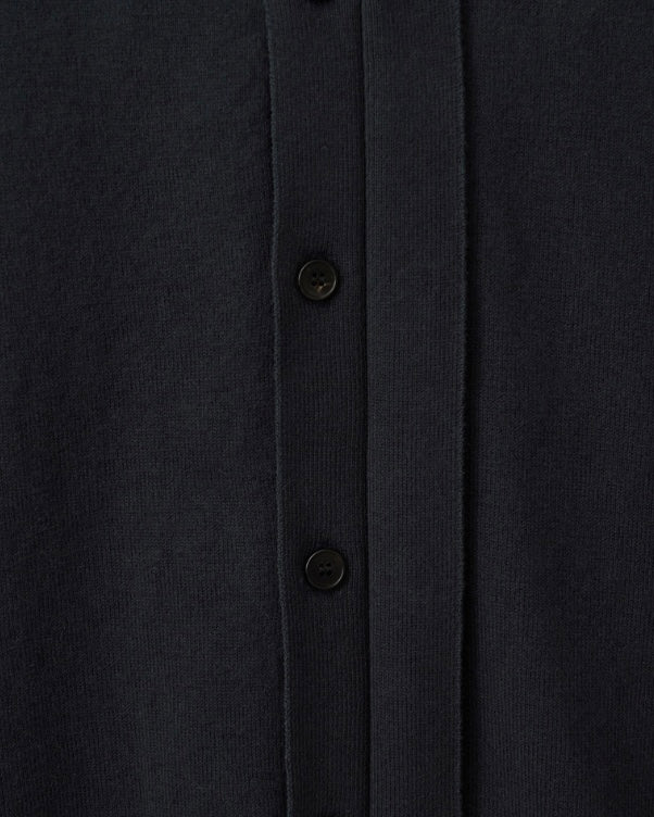 ANOTHER OFFICE Hidden Button Collar Cardigan