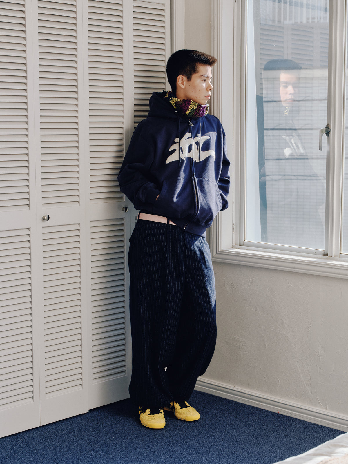 SOL 3GUYS ZIP HOODIE NAVY