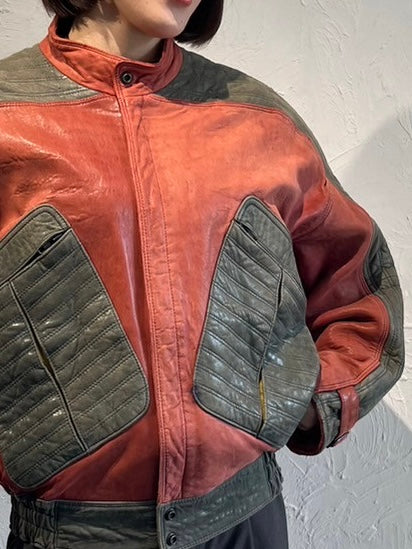 stand collar biker jacket